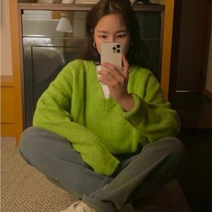 trending green sweater